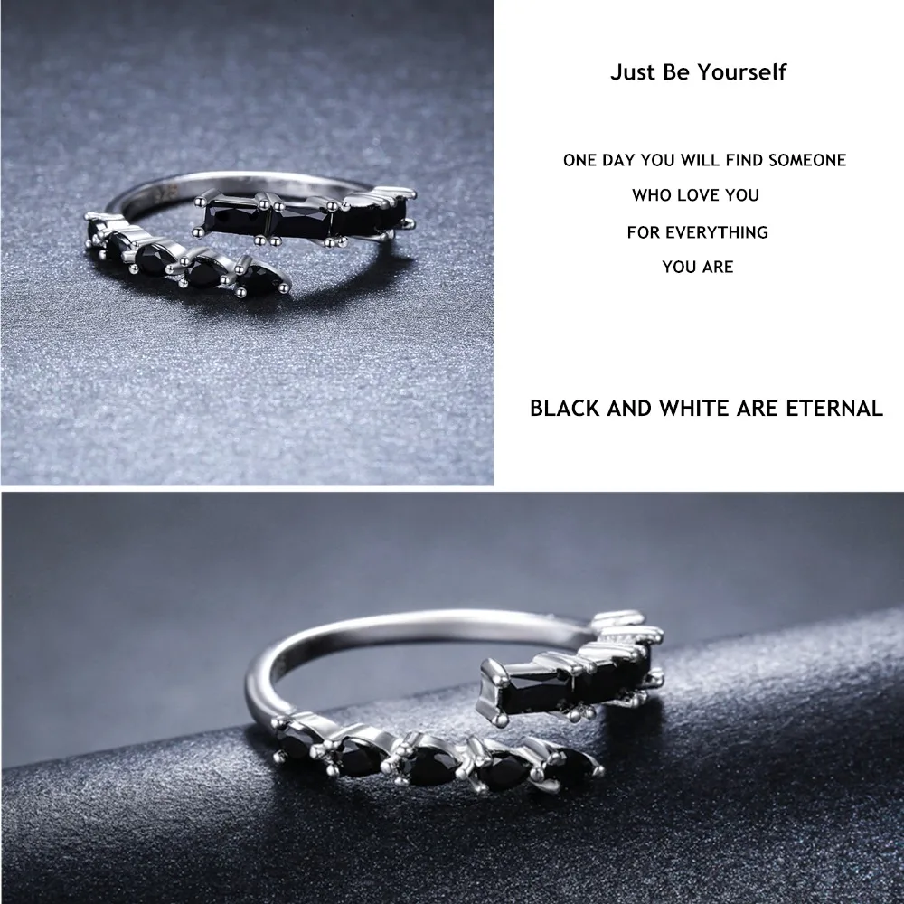 Новинка, модное ювелирное изделие из 925 пробы серебра, черная шпинель, обручальное кольцо для женщин, Anillos Mujer G067