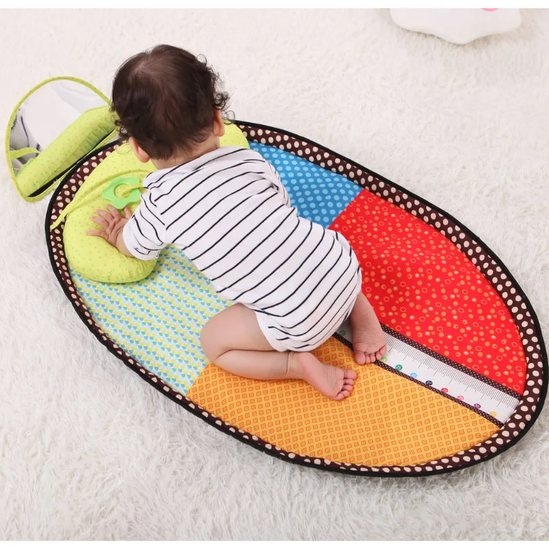 

Multifunctional Infant Play Mat Foldable Baby Height Chart Game Pad Non-Slip And Waterproof Contains A Soothing Pillow