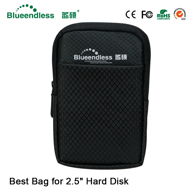 Blueendless SSD 보관 가방, 외부 휴대용 HDD 휴대용 하드 드라이브 가방, 2.5 인치 HDD 보호 상자 가방 케이스, 신제품