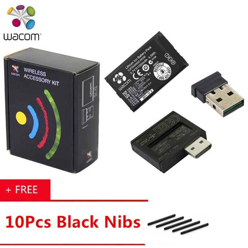 

[10Pcs Nibs Free]Wacom ACK40401 Wireless Accessory Kit for Intuos Tablets Applicable to Intuos CTH470/670/490 /690/CTL490/690