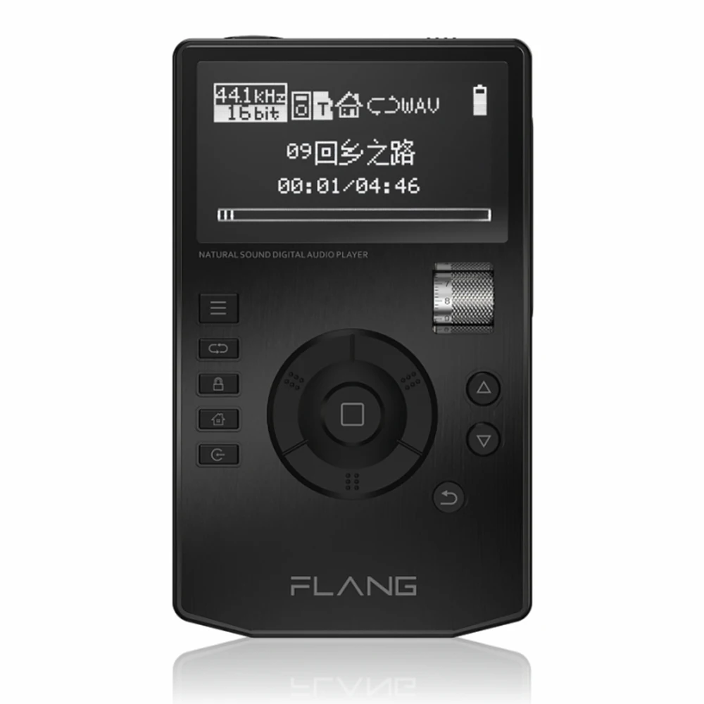 FLANG V5 HiFi музыкальный плеер с высоким разрешением цифровой аудио плеер без потерь с 2,4-дюймовым oled-экраном с док-станцией с поддержкой sd-карты 128G - Цвет: Черный