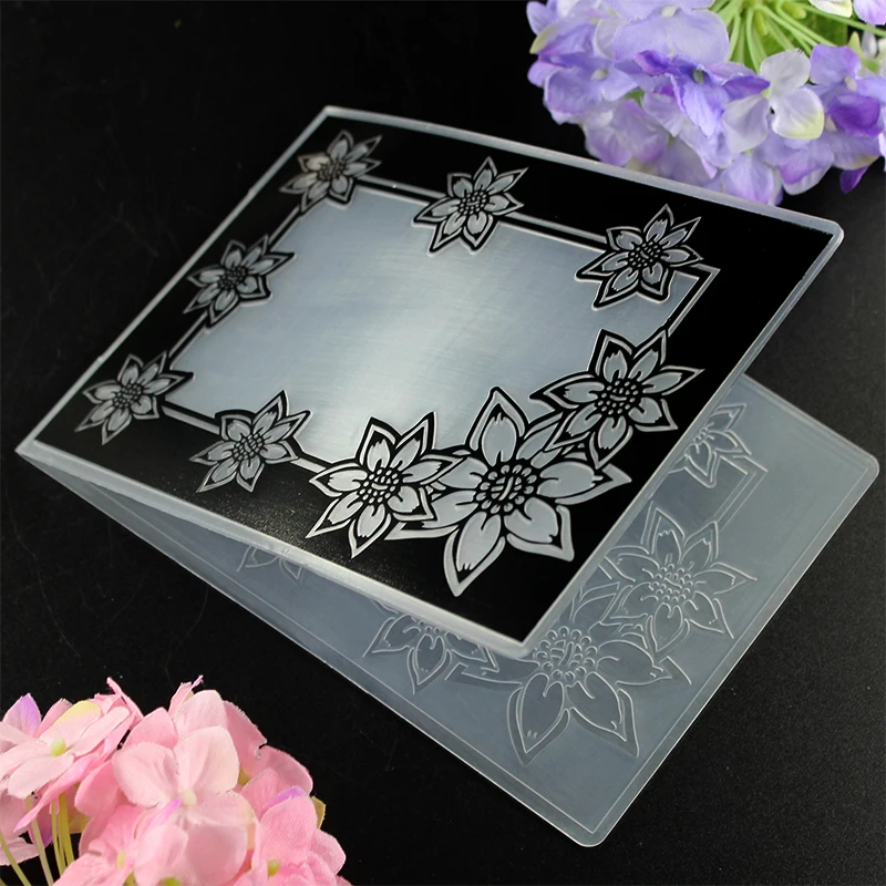 Flower New Plastic Embossing Folders for DIY Scrapbooking Paper Craft