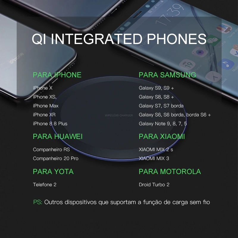 Vicsoul Quick Charge 3,0 подставка Беспроводной Зарядное устройство для samsung Galaxy S9 S8 S7 S6 IPhone 8/X/XR/XS/Макс Беспроводной зарядного устройства