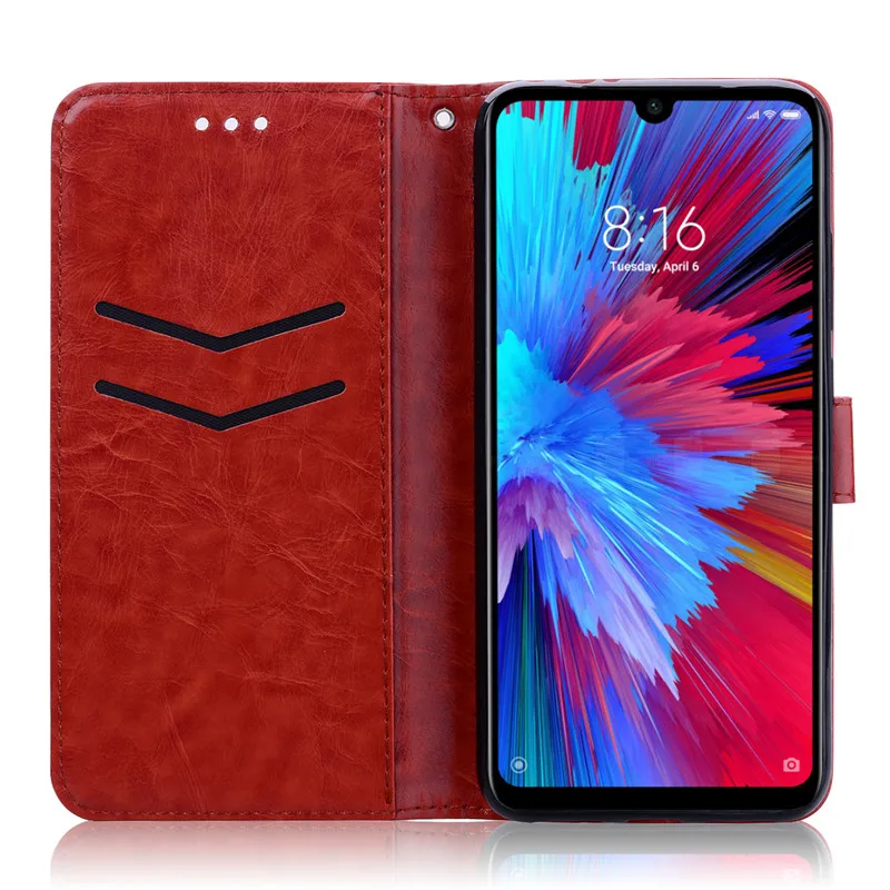 Чехол-книжка для Xiaomi Redmi Note 7, цветной кожаный чехол-книжка для Xiaomi Redmi Note 7, чехол-книжка с подставкой, чехол для телефона для Redmi Note 7