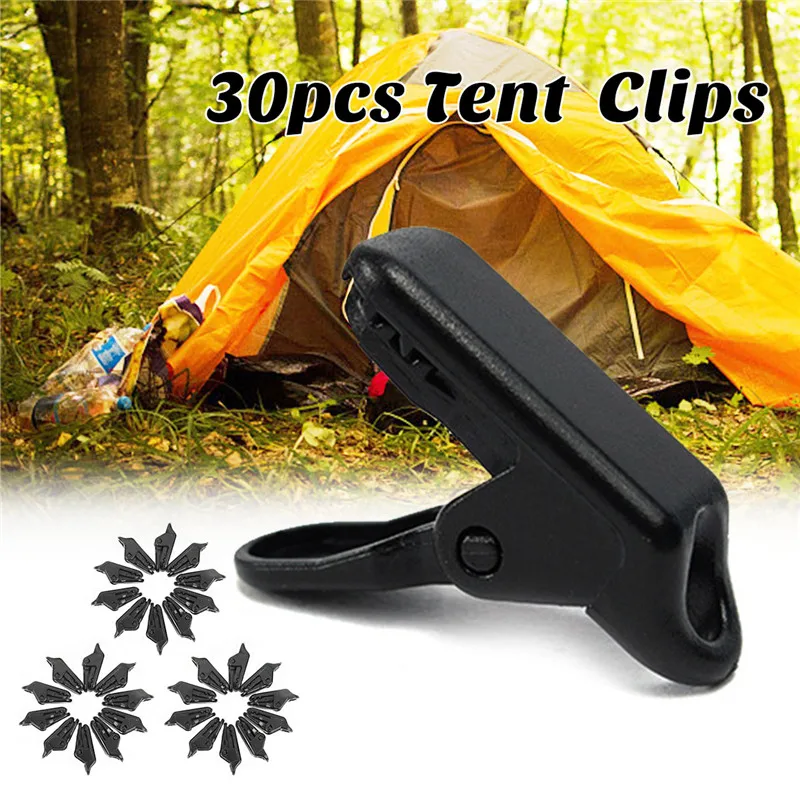 

30Pcs Alligator Clip Outdoor Tent Windproof Clamp Survival Tighten Tool Awning Clamp Universal Clip Tents Accessories