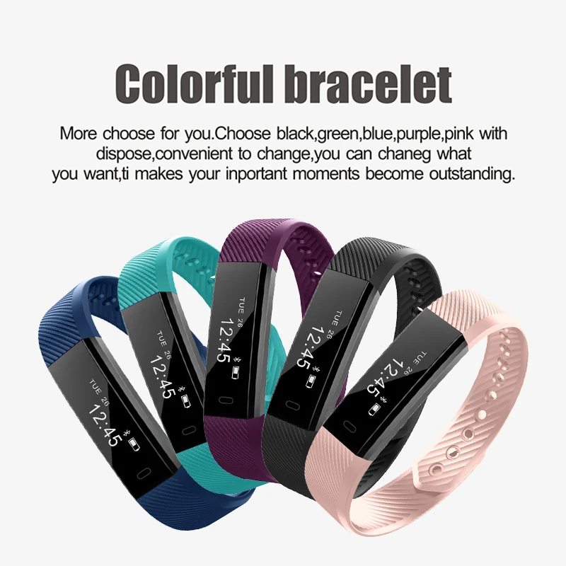 

ID11 Smart Bracelet Sport Bluetooth Wristband Heart Rate Monitor Watch Activity Fitness Tracker Smart Band