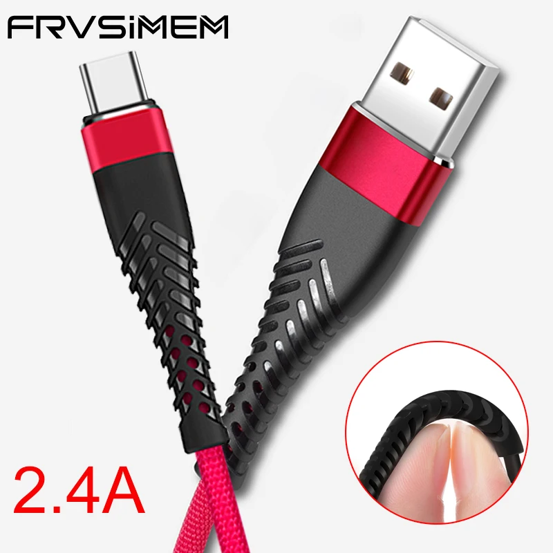 

Fast Charging USB Type C 2.4A Cable USB-C Charger 3.0 3.1 For Samsung S9 S8 Plus USBC Type-c Cable For OnePlus A Huawei Xiaomi