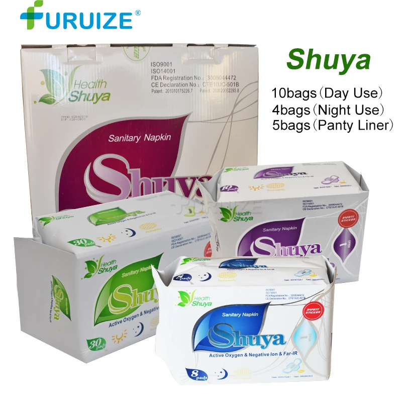 1Pack=19Bags Shuya Anion Sanitary napkin monthly Negative hygienic pad