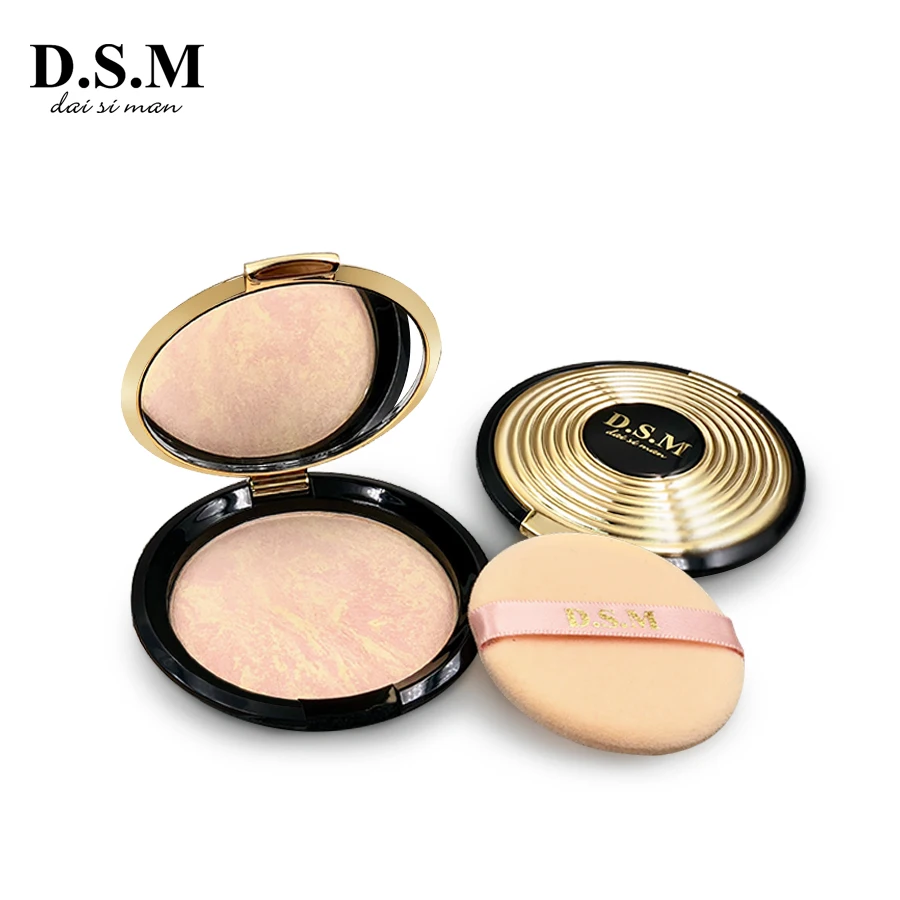 D.S.M Brand New Mineral Powder Brighten Waterproof Facial Makeup Pressed Baked Powder Cosmetic Mineralize Compact Powder