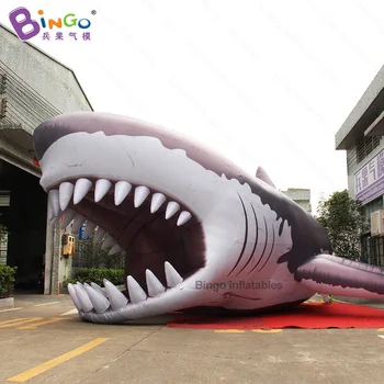 

EXQUISITE CRAFT 12x8.8x5mh inflatable shark toy decoration / large shark mouth for sales or photo booth etc