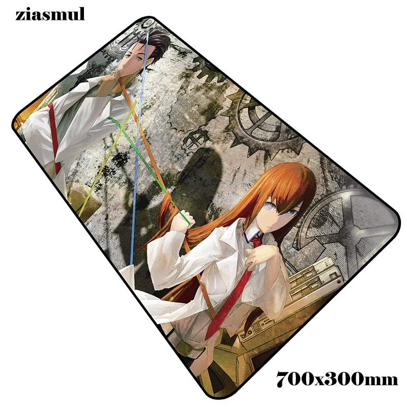 Steins gate padmouse 700x300x2 мм игровой коврик для мыши, игровой Профессиональный коврик для мыши, игровой компьютерный стол, Инди поп-коврик, notbook mousemat