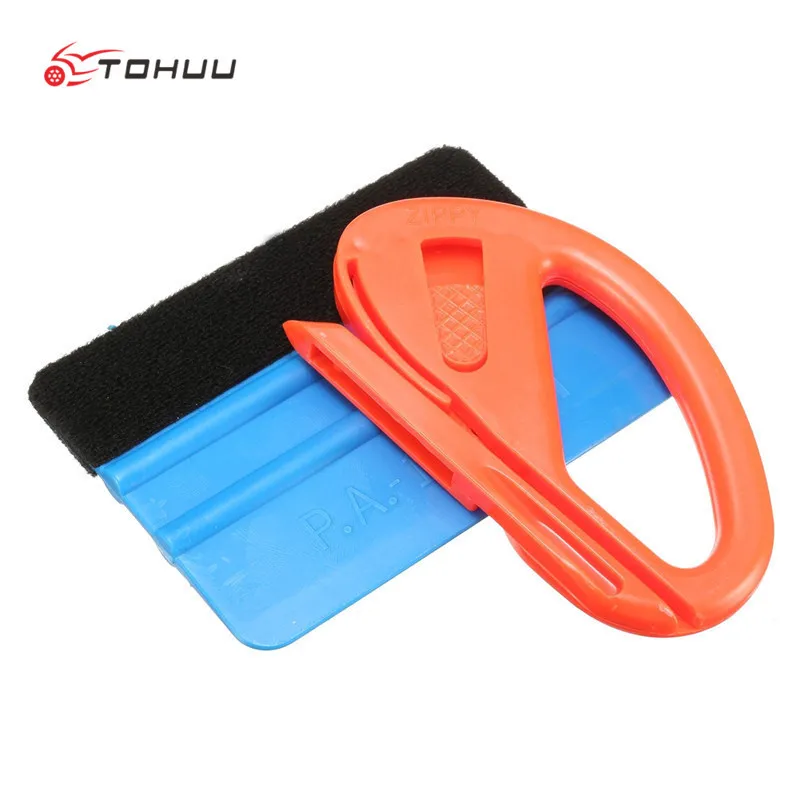 

Car Wrapping soft wall paper scraper Tools Vinyl Safety Cutter & Felt Edge Squeegee Scraper Kit Vehicle mobile screen protector