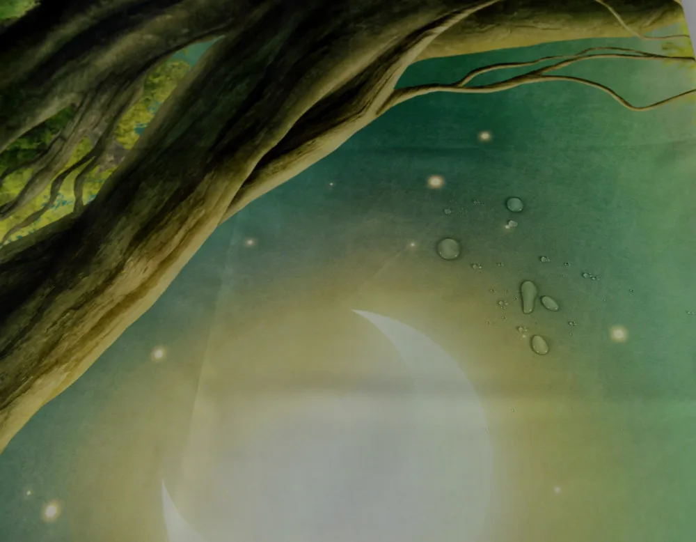QIYI Moon Woods ванная комната занавески для душа Водонепроницаемый полиэстер ткань 3D