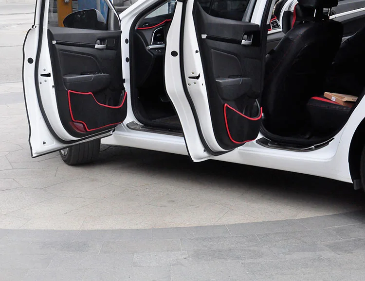 Для hyundai Elantra автомобильный Стайлинг двери Анти Грязный коврик анти-kick Pad Автомобильные внутренние защитные накладки для боковых дверей наклейки C223
