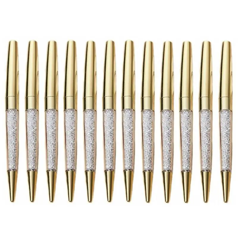 

Shining gold pen ballpoint pen, student supplies, office pen (12 packs) (gold)