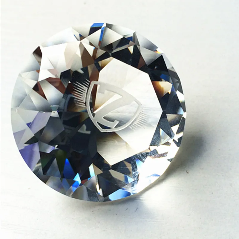 Top Quality 50pcs/lot Beautiful k9 Crystal 50mm Glass Diamond Paperweights with Logo For Business Promotional Gifts Home Deco | Дом и сад