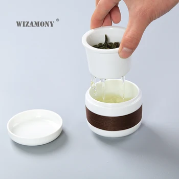 

WIZAMONY Chinese Kung Fu Tea set gaiwan teapot teacups Filter mug tea sets ceramic puer Drinkware Teaware Sets for travel office