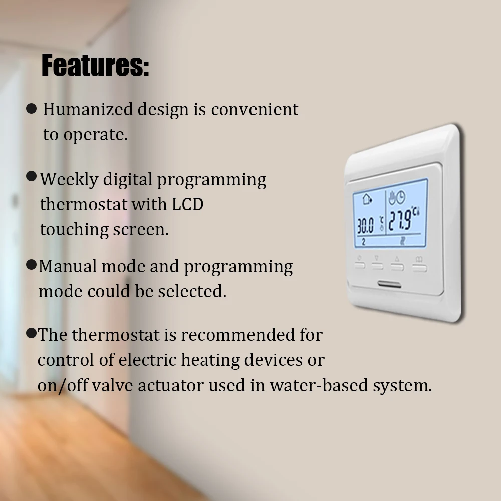Умный термостат регулятор температуры для воды/Электрический пол с подогревом воды и газа бойлер работает