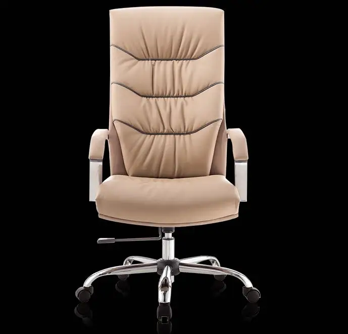 Белые кожаные Boss стул. Компьютер вращающееся кресло офисные эргономичный. 69