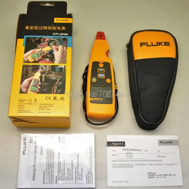 Fluke 771 миллиампер Процесс клещи DMM тест F771 AC тестер mA! Новинка