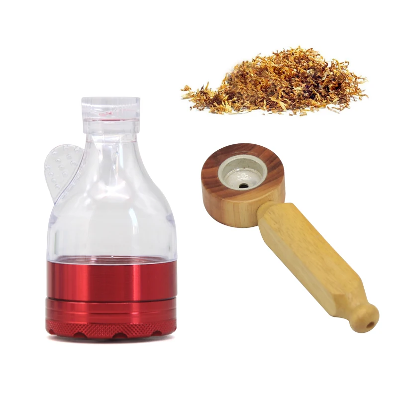 

Top Fashion Esay Use Protable Dia 40mm Herb Grinder With Funnel Tobacco Filter Collocation Mini Wood Pipe Randomly Color Grinder
