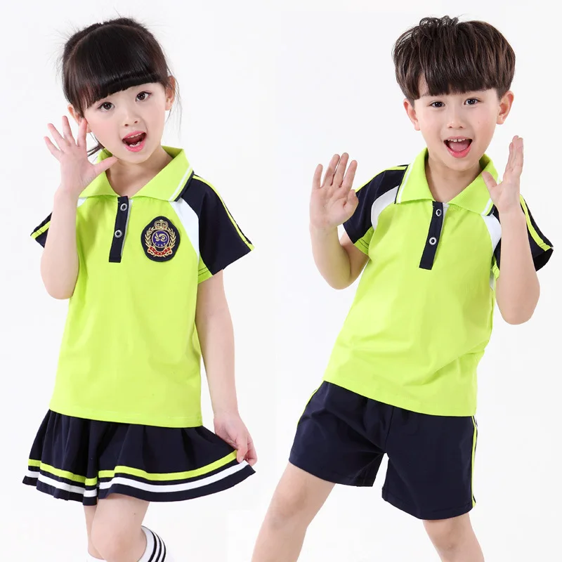 Kindergarten Summer Clothing 2016 Primary School Students Short sleeve