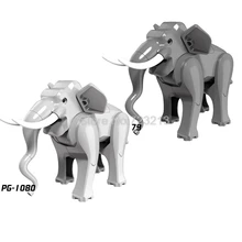 Single Sale Elephant Figure Cute Animal font b Building b font Blocks Set font b Model