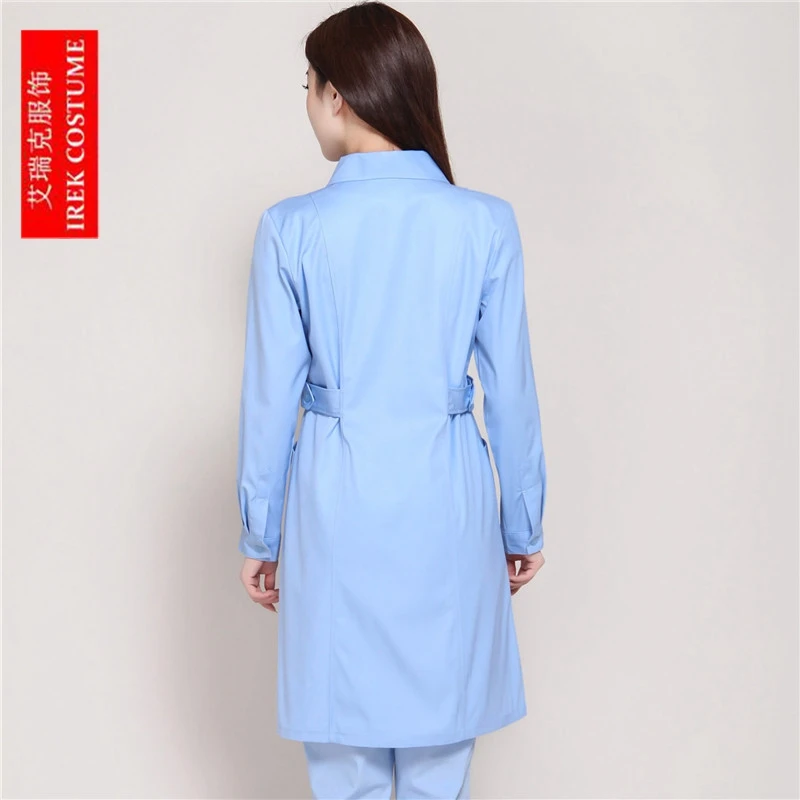 Женский медицинский комбинезон лабораторное пальто длинное платье Больница униформа медсестры скраб одежда для кормления рабочая одежда XHY447