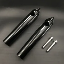 Черный алюминиевый Спайк Заготовка " Руль стояки для Harley Softail Dyna Sportster пользовательские новые 8" Rise