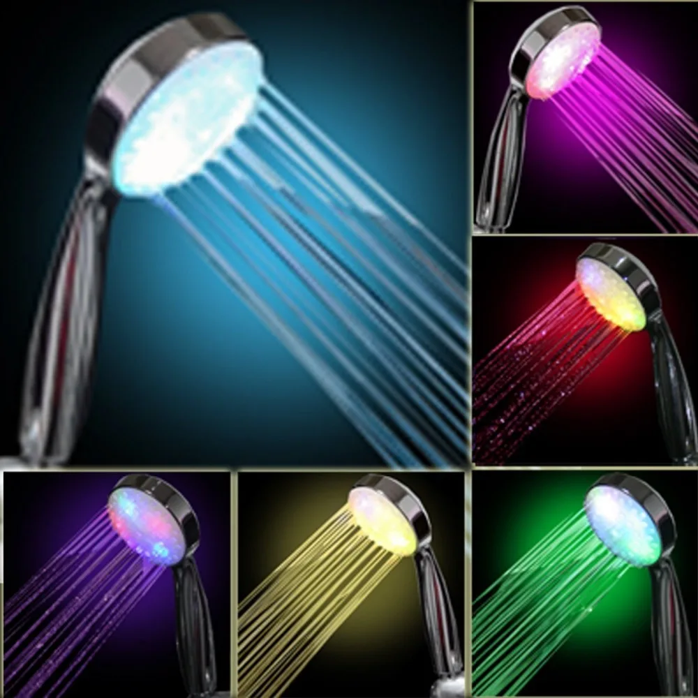 aliexpress com buy 7 color led shower head romantic lights water