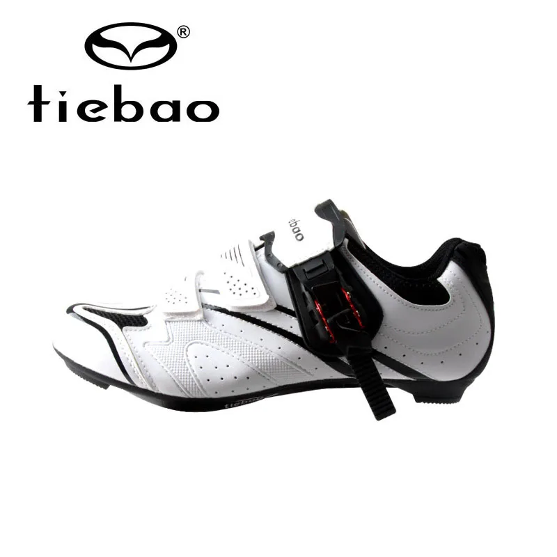 

TIEBAO Cycling Shoes Road Bike Shoes Men Bicycle Self-locking Road Bike Shoes Breathable Non-slip Bicycle Road Shoes Black White