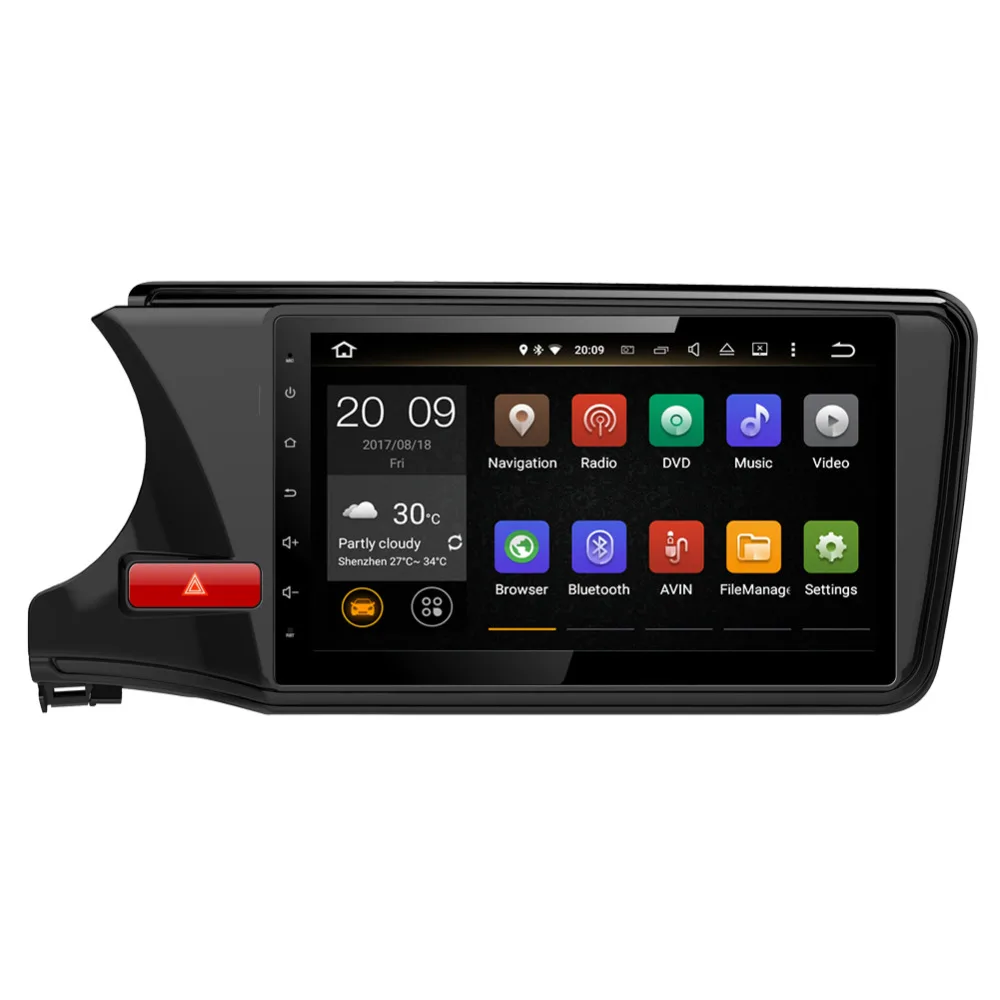 Sale 10.1 Inch 4GB RAM Android IPS Screen Car Video Multimedia Player For Honda City 2014- Left Hand Drive Car GPS Radio Stereo Wifi 2