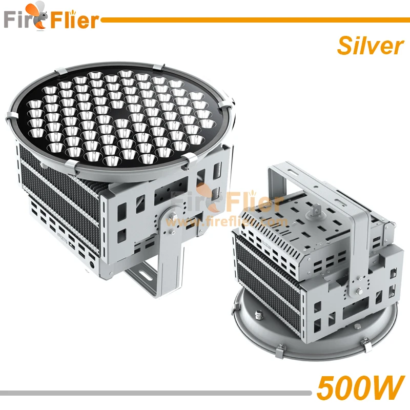 high mast led flood light 500w silver