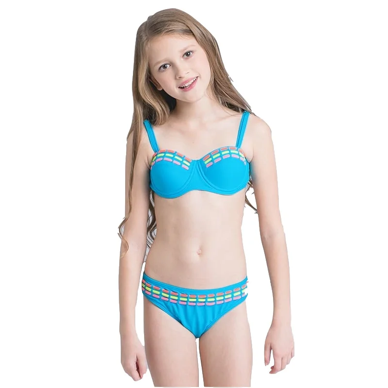 2018 Meisjes Kids Halter Micro Bikini Badpak Strand Dragen -8277