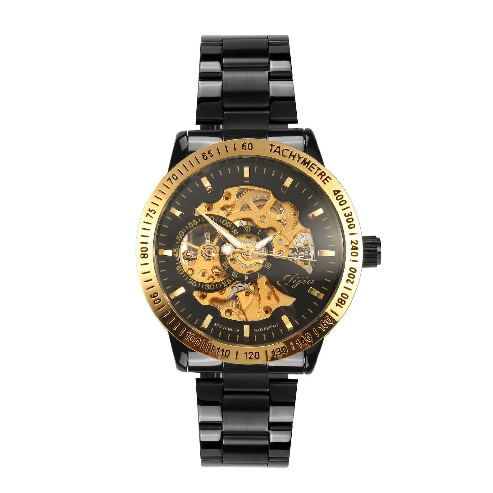 

2016 Mens key-2 Luxury Skeleton Hollow Out Mechanical Watches Relogio Masculino steel belt Casual WristWatch