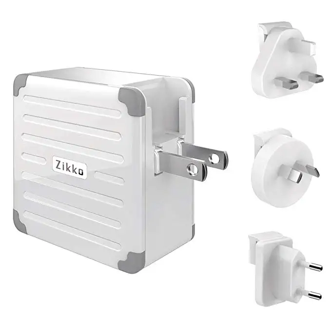 Zikko eLUGGAGE L дорожный адаптер PD 45W QC 3 0 USB C настенное зарядное устройство для США