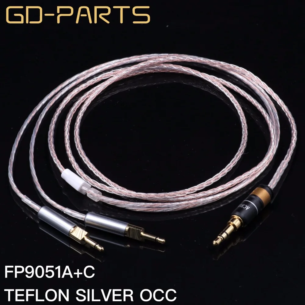 GD PARTS 1 2m Headphone Upgrade Cable PTFE Silver OCC Headset Wire 5N Earphone Cable For Hifi HD700 8 Cores 7 Strandsx0 1mm