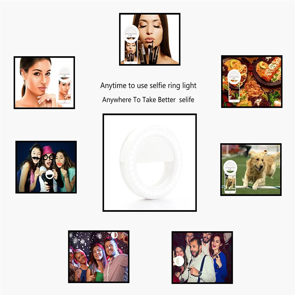  selfie light USB LED makeup video ringlight photographic lighting with lamps Charge photography rin - 1000006160175