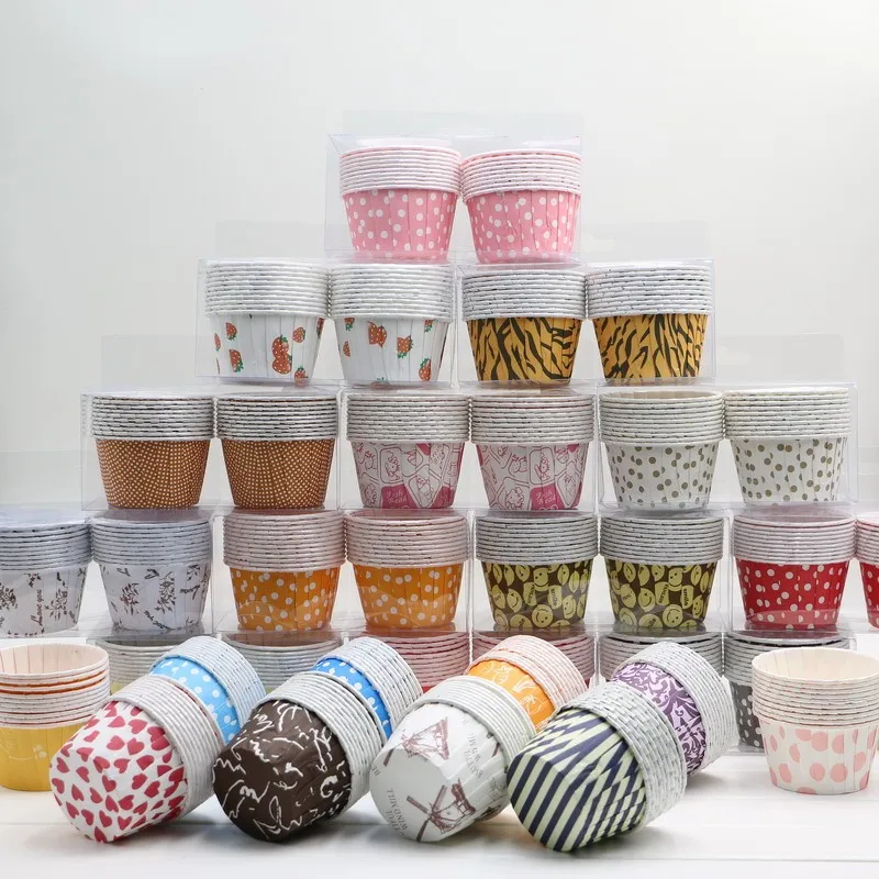 

24pcs/lot happy birthday Wedding party boy girl kids baby favors Cake Cup Liners Baking Cups Muffin Disposable cupcake Tools