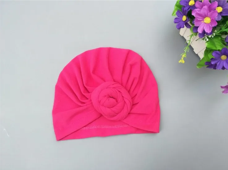 Новые шляпы для девочек BeBe Turban Hood однотонная завязанная шапка унисекс из хлопка мягкие милые шапки Аксессуары для новорожденных