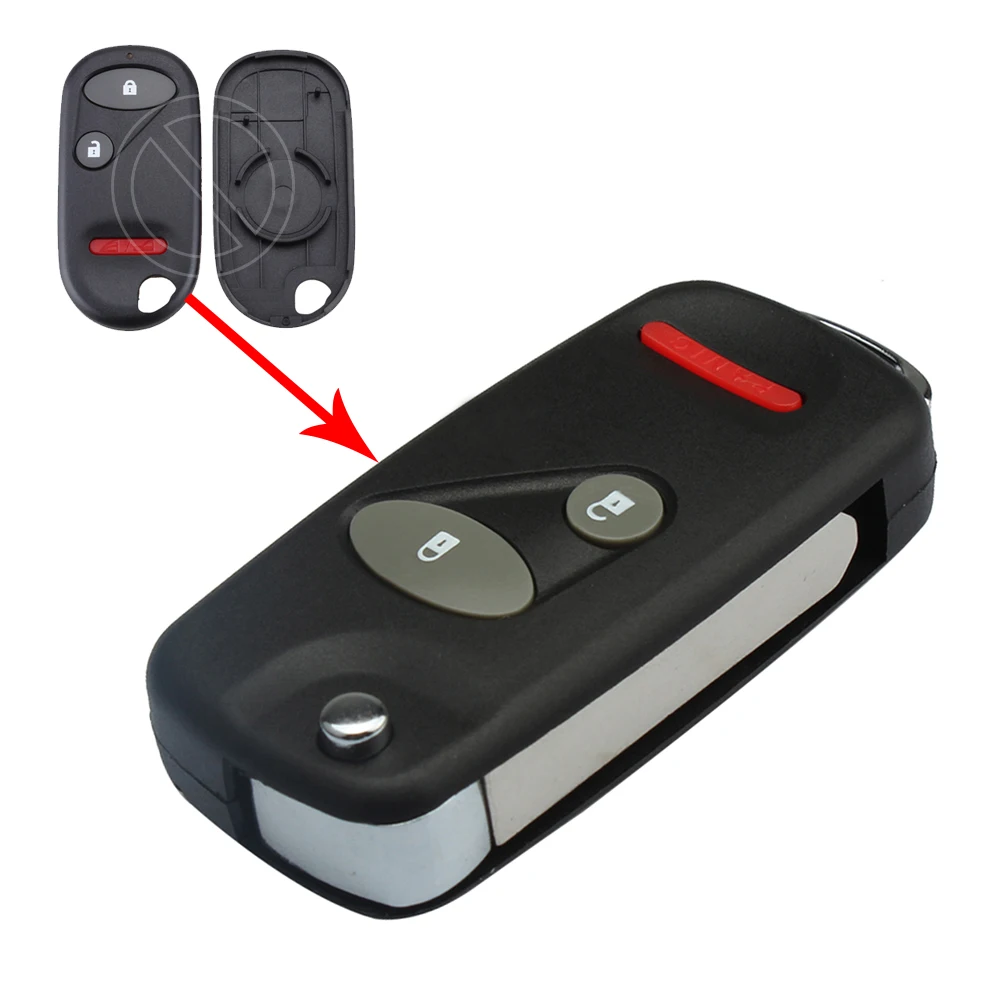 

3 Buttons Remote Key Shell Case For Honda Element CR-V Refit Flip Folding Replace For NHVWBIU521