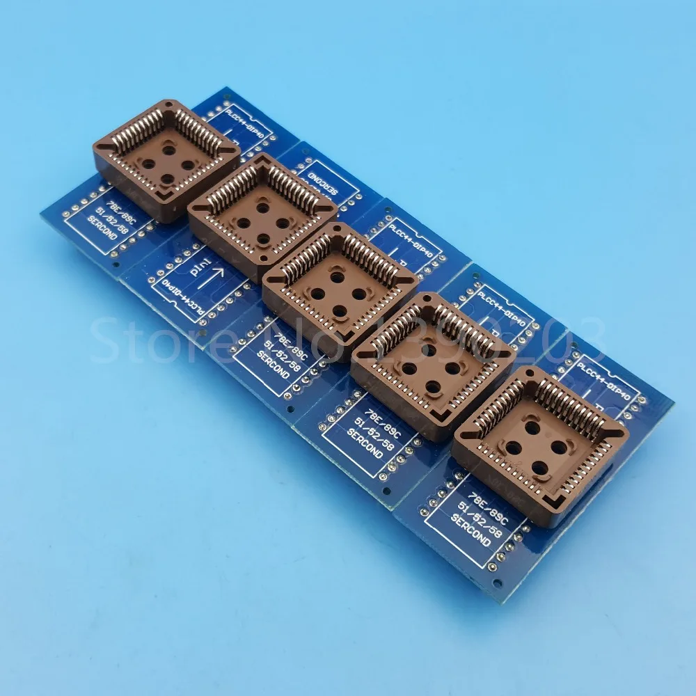 5Pcs PLCC44 TO DIP40 Pitch 1.27mm Simple Chip Programmer Adapter IC
