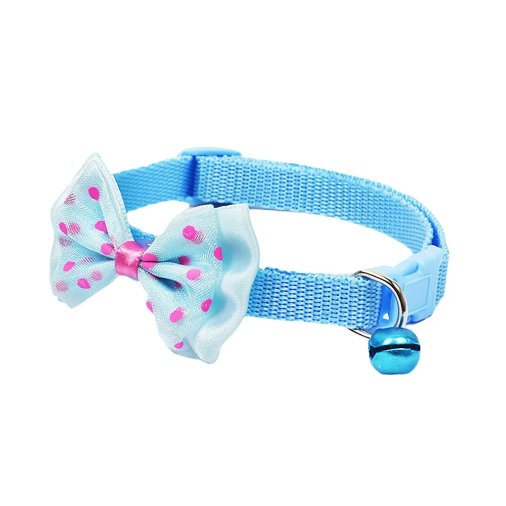 

TINGHAO Cute Pet Cat Dog Puppy Adjustable Bowknot Bell Collar Party Necklace Neck Strap
