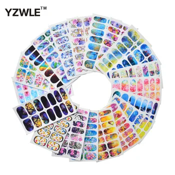 YZWLE 20 Sheets 105mm x 60mm DIY Full Wraps Decals Nails Art Water Transfer Printing Stickers Accessories For Manicure Salon