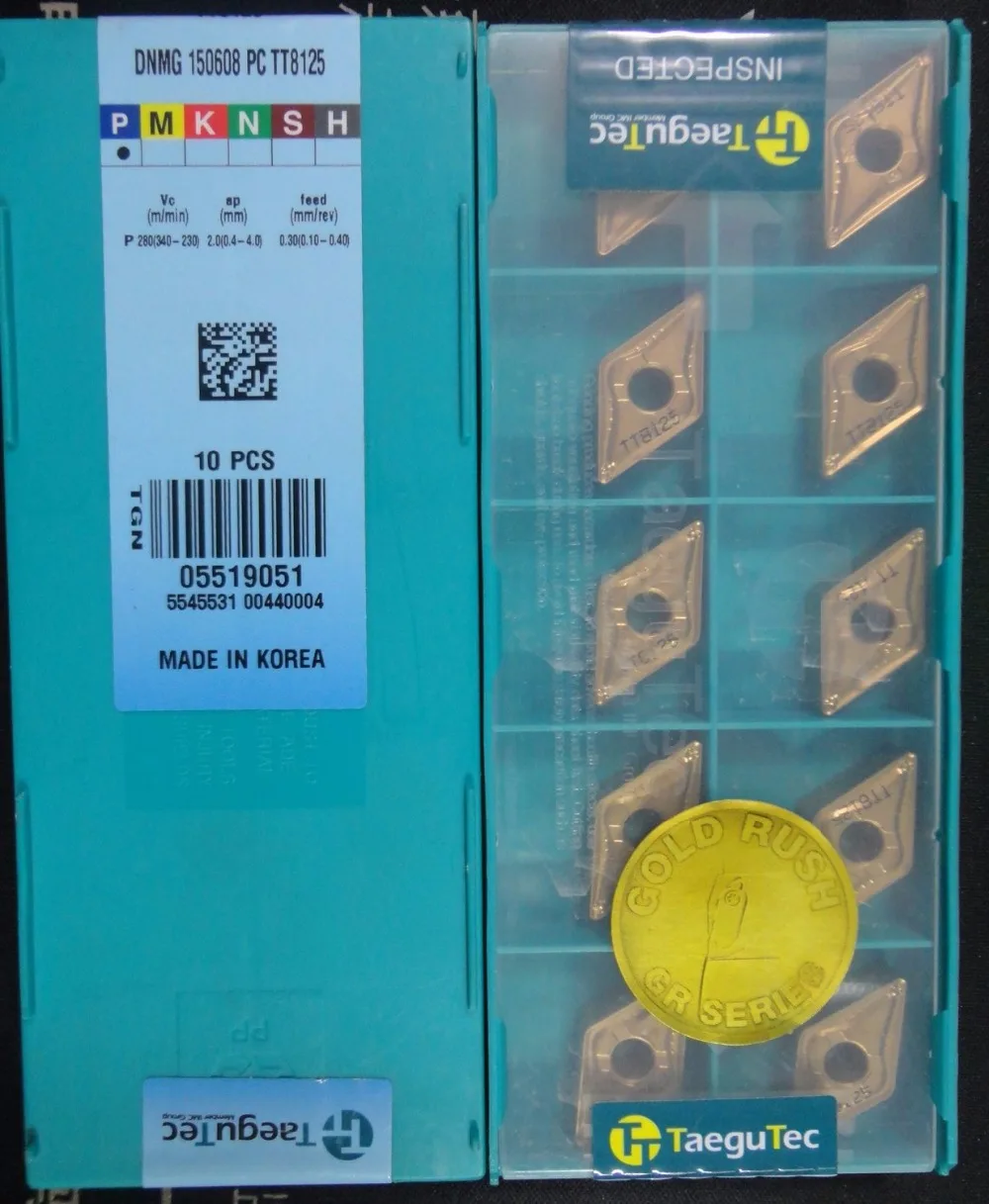 Вставки Taegutec DNMG 150608 PC TT8125 оптовая продажа DNMG150608PC для стали | Инструменты