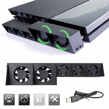 

Hot Sale USB External Turbo Temperature Control Cooling 5 Fan Cooler for Sony for PS4 Promotion