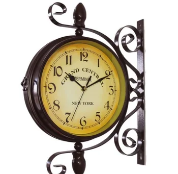 

Fashion Classic European Style Wall Clock Coffee Bar Decoration Vintage Large Wall Clocks No Ticking Sound Home Decor LFB619