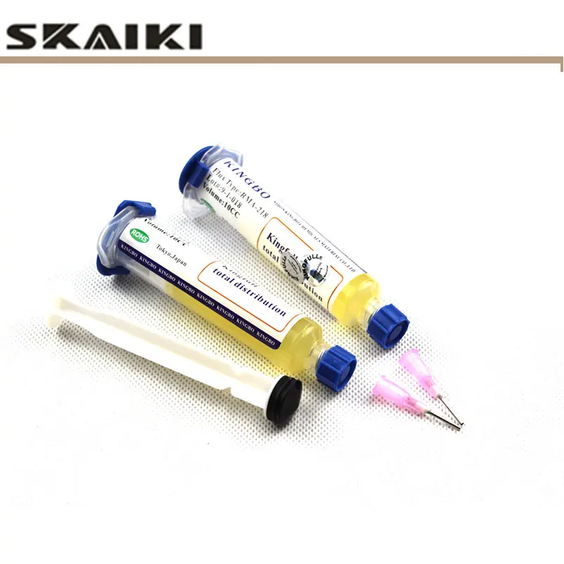 5 шт. KINGBO RMA 218 10cc PCB флюсовая паяльная паста + поршень иглы сварочный флюс для