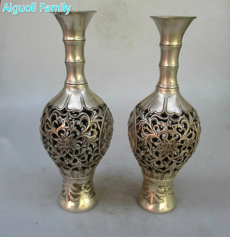 Collectible 1 Pair of Chinese Ming /Qing Dynasty Decorated Old Openwork