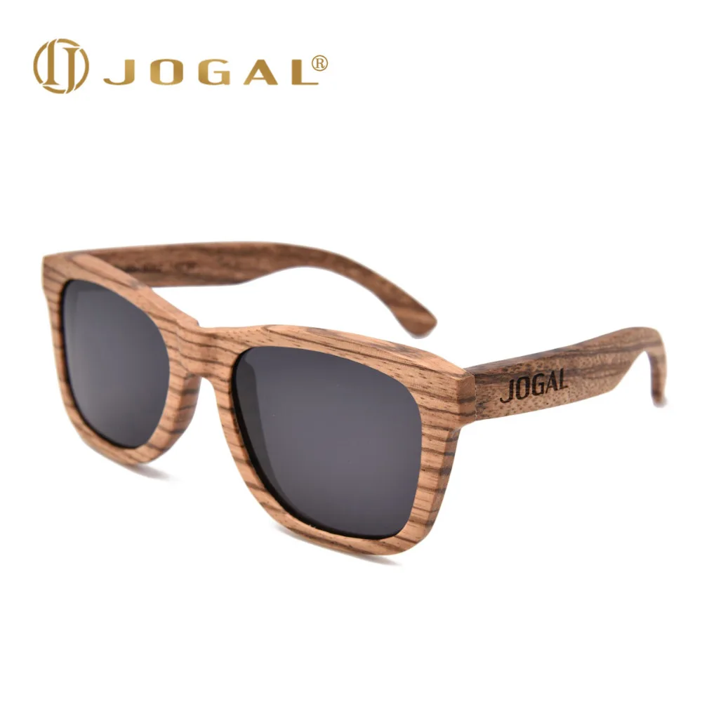 JOGAL Zebra Wooden Sunglasses Men Wood Sun glasses Women Brand Designer Original Wood Sunglasses